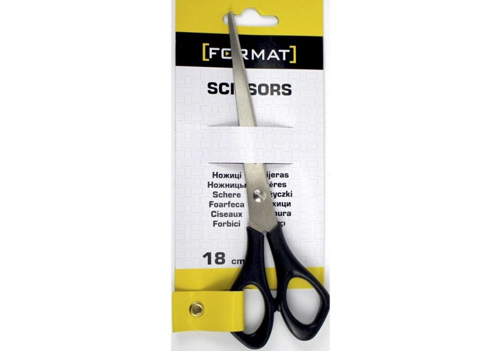 Ножиці офісні 18 см Format, пласт. ручки