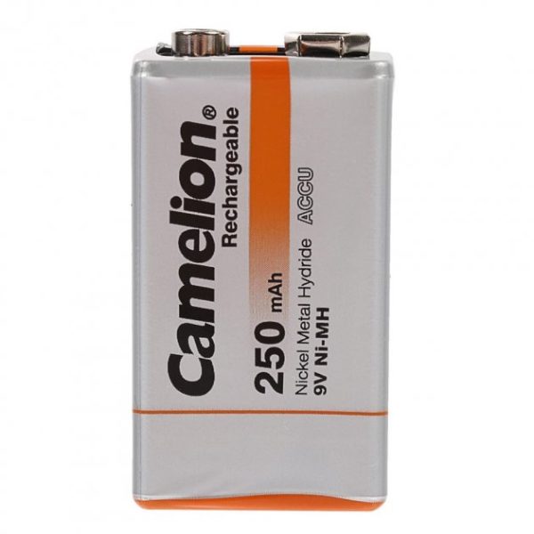 Акумуляторна батарея Camelion Rechargeable ACCU 250mAh 6F22 9V Krona Ni-MH, Gray-Orange