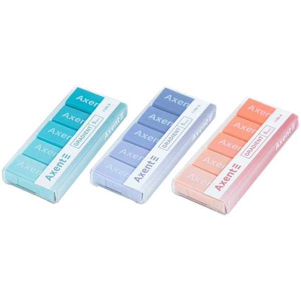 Набір гумок Gradient у пластиковому боксі, 5 шт. асорті 1199-A