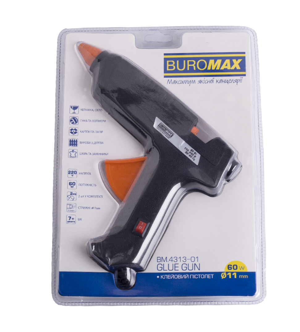Пістолет для термо клею Buromax BM.4313-01 11мм 60W