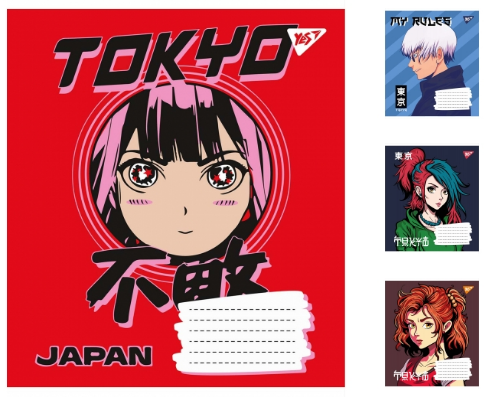 Зошит 24арк клітинка YES 766368 Anime