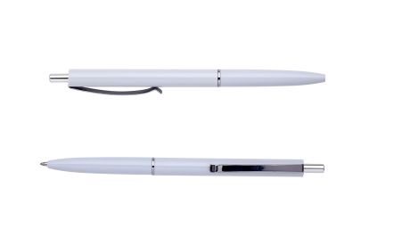 Ручка кулькова автоматична, 0,7 мм, білий корпус, пише синім BM.8239-12