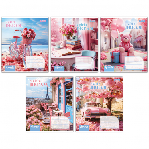 Зошит 24арк клітинка 1Вересня 767277 Girls dream