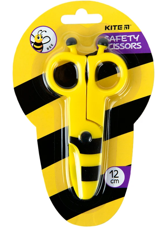 Ножиці  дитячі пластикові, безпечні, 12см Bee