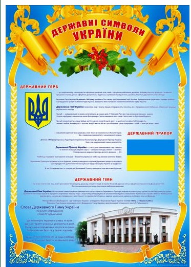 Плакат "Державні символи України"