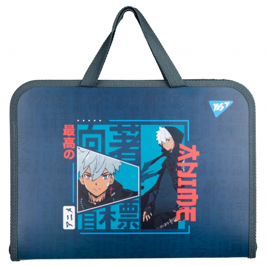 Папка-портфель YES FC на блискавці з тканинними ручками "Anime "