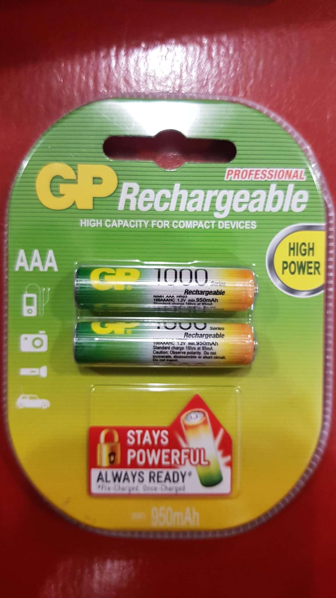 АКУМУЛЯТОР AAA R3 1000MAH 2ШТ. GP (GP100AAAHC-2PL2 / 4891199079061)