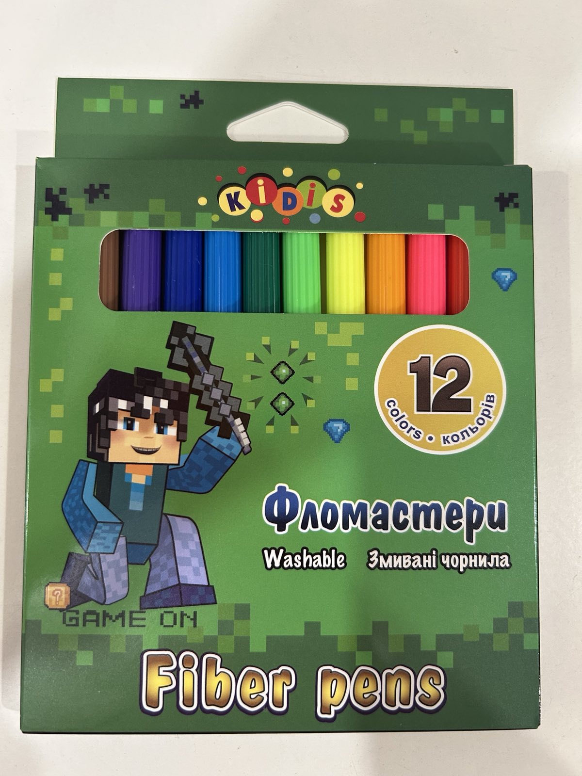 Фломастери 12 кольорів в картонній коробці Level Up 9164