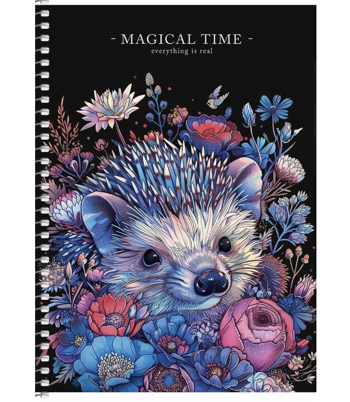 Блокнот , спiраль, А5/80арк., у клітинку, білий блок, 70г/м2, ПК, виб.УФ-лак, Student A5-SC-080-6130K