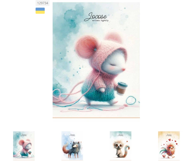 Блокнот скоба, А5/80арк., у клітинку, білий блок, 70г/м2, картон, виб.УФ-лак, Student