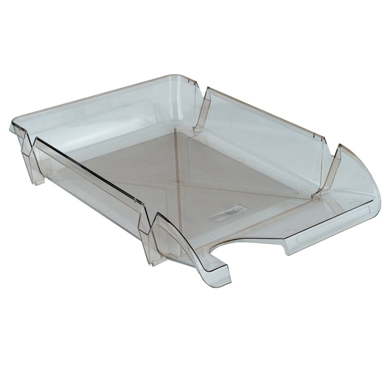 Лоток горизонтальний Axent Delta D4001, 365x275x70 мм, димчастий