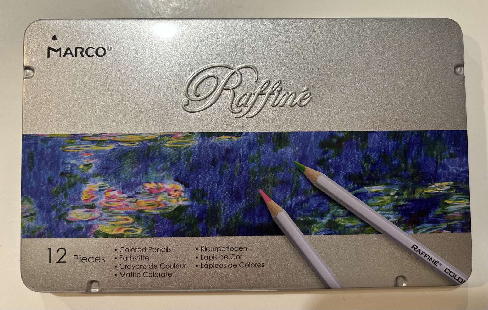 Карандаши 12цв Marco 7100-12TN шестигран Raffine  в металическом пенале