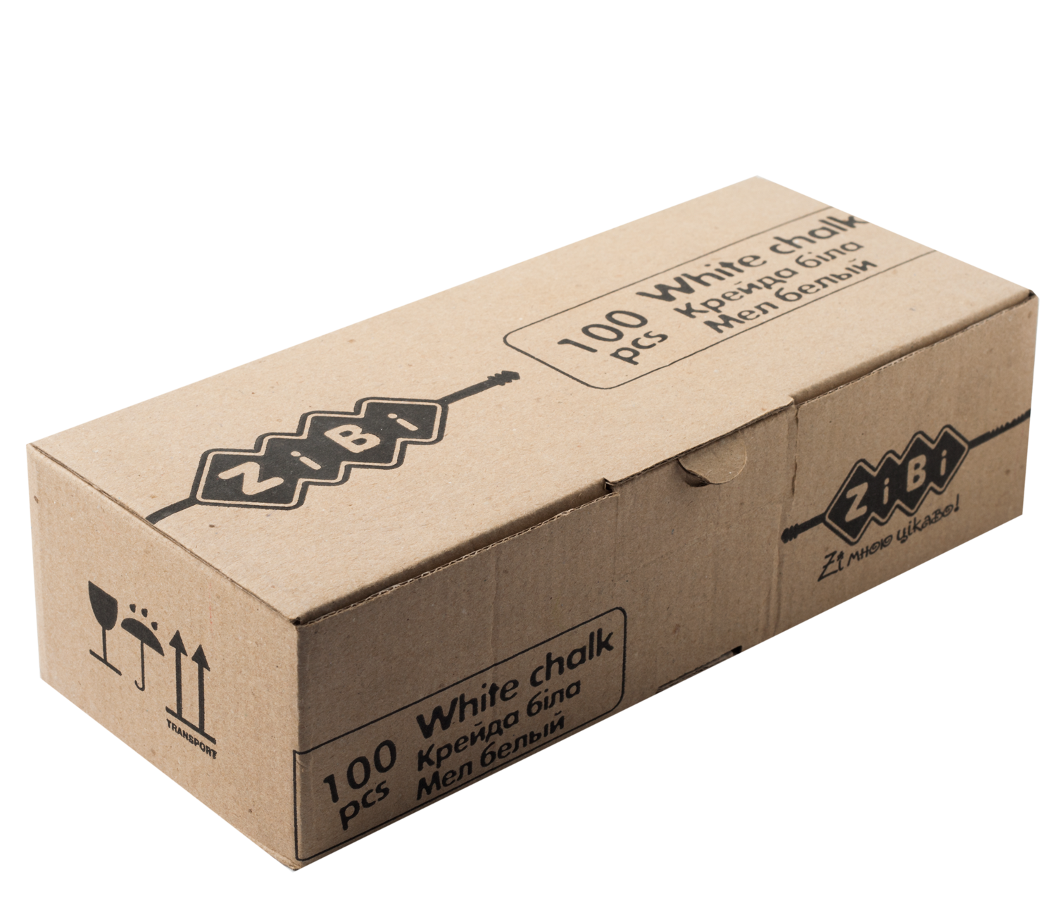 Крейда біла 100 шт ZIBI ZB.6712-12 квадратна