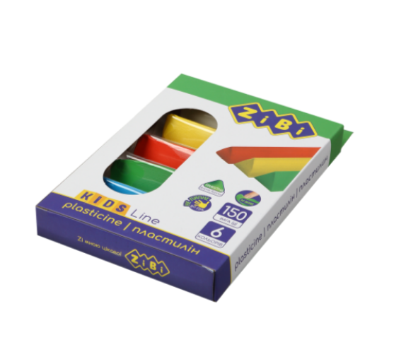 Пластилін 6 кольорів, 150 г, KIDS Line ZB.6225