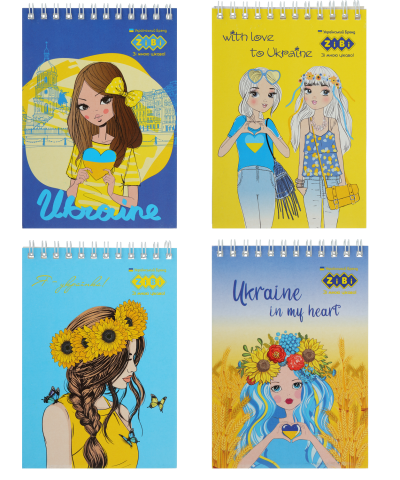 Блокнот А6 40 арк. на пружині зверху PATRIOT "PRETTY GIRLS", ZB.12133