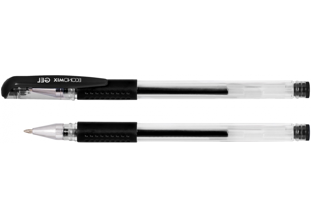 Ручка гелева ECONOMIX GEL 0,5 мм, чорна