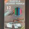 Олівці кольорові 12 кол, корпус пластиковій чорний, KIDIS, серія Moving forward