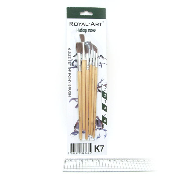 Набір пензлів поні кругл. 6 шт. (1,2,3,4,5,6) DSCN1922