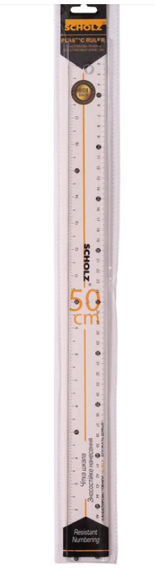 Лінійка 50 см 9032 SCHOLZ  пластикова прозора