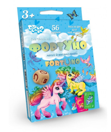 Настільна розважальна Гра ""ФортУно Cute Unicorns" українська