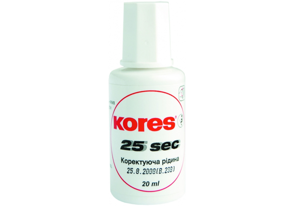 Коригуюча рідина Kores К66817 "25 секунд" з пензликом, 20мл