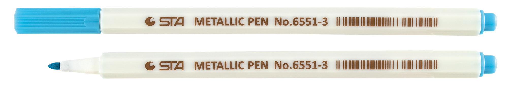 Маркер художественный 1 мм STA Paint голубой металлик, STA6551-M03