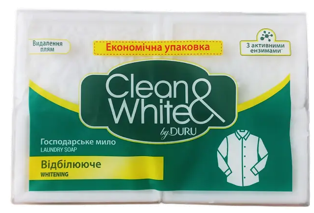 Duru clean&white господарське мило відбілююче 4*120 г