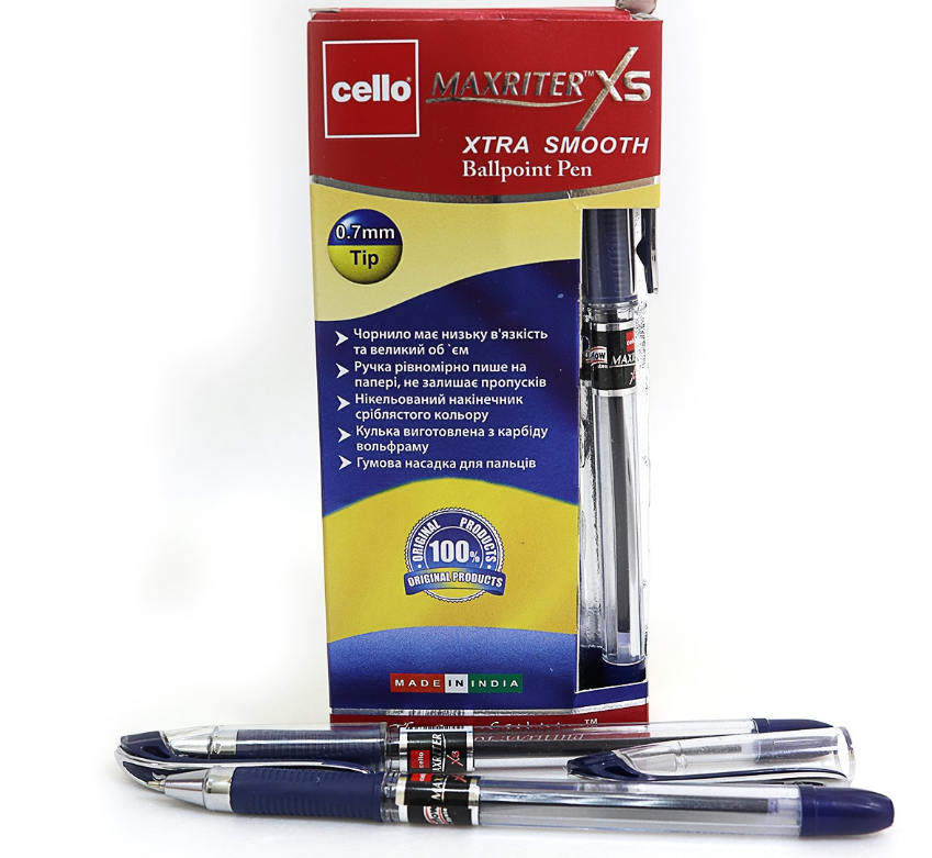 Ручка Cello Maxriter XS синяя, SKU 12Box