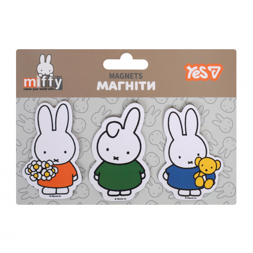 Магніти фігурні Yes 708551  "Miffy Flowers", 3 шт
