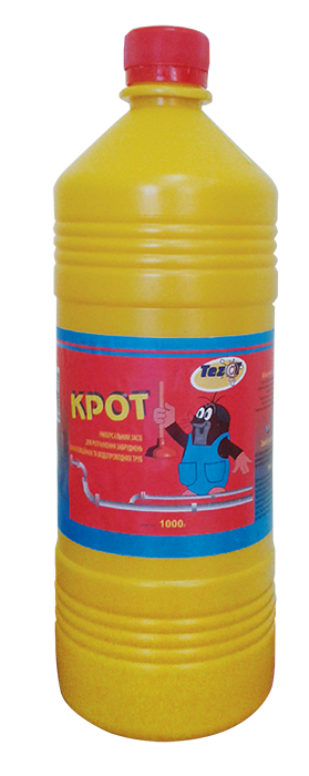 Засіб для чищення труб 1л Крот t.90478