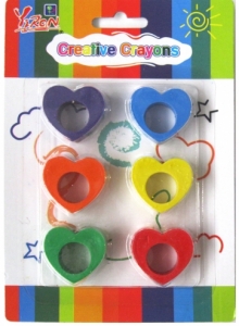 Олівці восков 6кол Сердечки-кільце YR-SX-06 305061