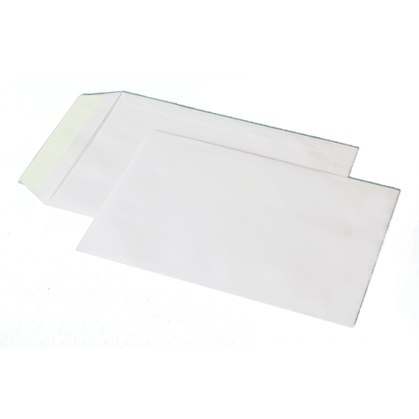 Конверт С4 з липким прошарком 90 г/м2 білий, 4040