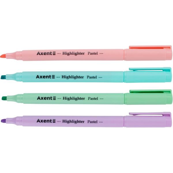 Н-р маркеров текст 4 цв Axent 2533-40-A Highlighter Pastel  2-4мм