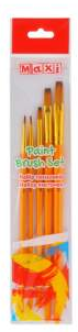 Набір пензлів 5шт., синтетичний ворс, пласкі (№ 2, 3, 6, 10, 12), коротка ручка
