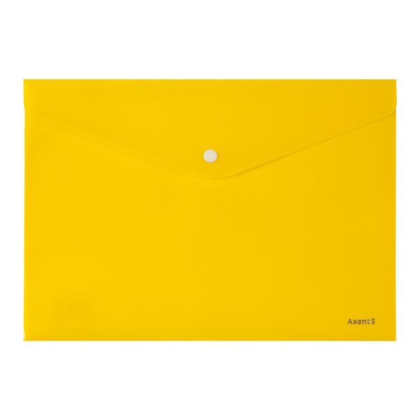 Папка на кнопці А4 пластикова Axent 1412-26-A жовта