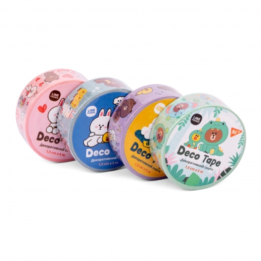 Стрічка паперова самоклеюча "Line Friends", 1,5cм*5м
