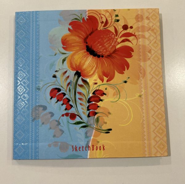 Скетчбук інтегральна обкладинка 36л, 195*195, мікс 8 дизайнів