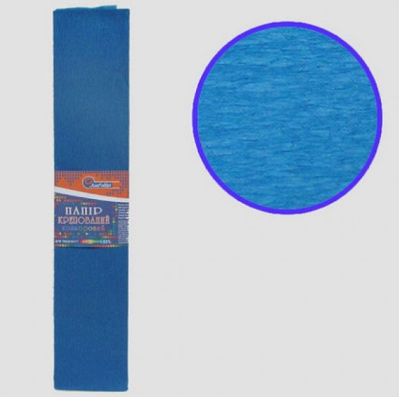 Креп-папір 110%, темно-синій 50 * 200см, осн.50г / м2, общ.105г / м2 KRH110-8007