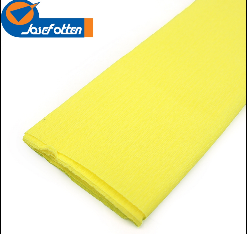 Креп-папір 110%, світло-жовтий 50*200см, осн.50г/м2, общ.105г/м2