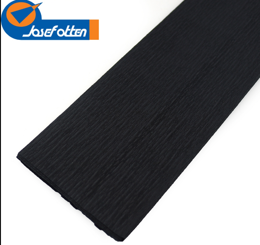 Креп-папір 110%, чорний 50*200см, осн.50г/м2, общ.105г/м2