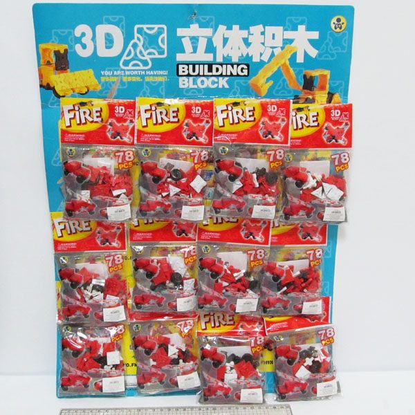 1355 Конструктор пластик 3D "Пожежна бригада" 78д