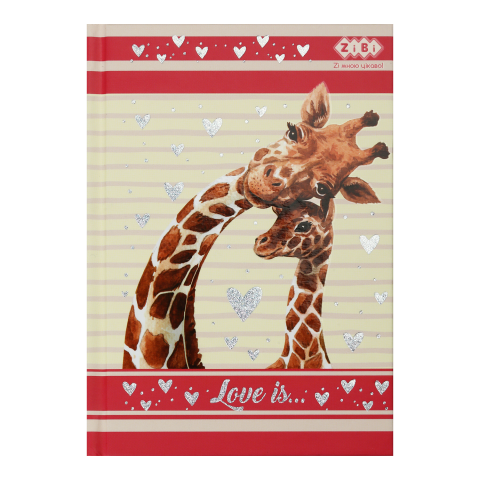 Блокнот А6 64арк клітинка ZIBI LOVE IS ZB.12719-10 тверда обкладинка рожевий