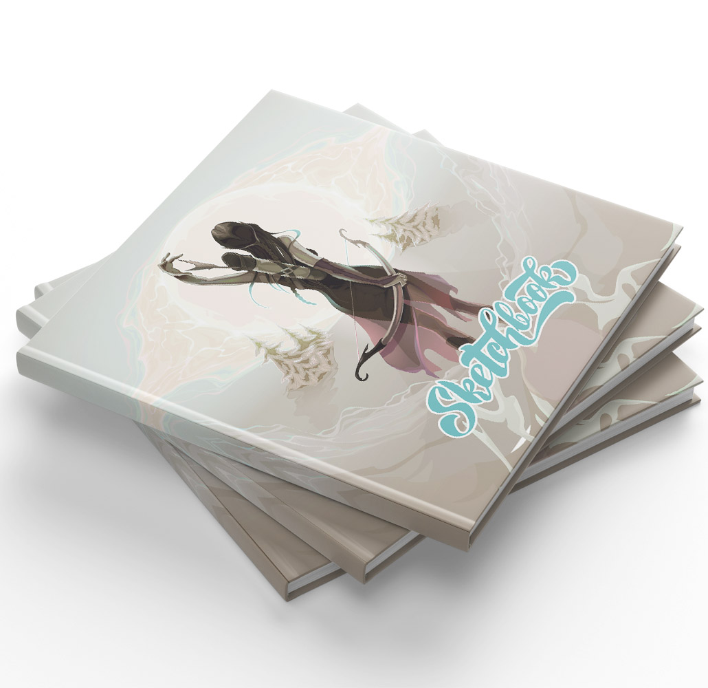 Скетчбук 48арк інтегральна обкладинка Аркуш 1В2099  195*195 Аніме