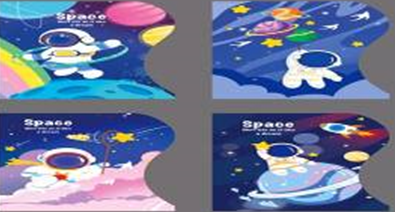 Підставка-тримач для книг металева 20,8*18,8см "Spaceman" 666-761-B