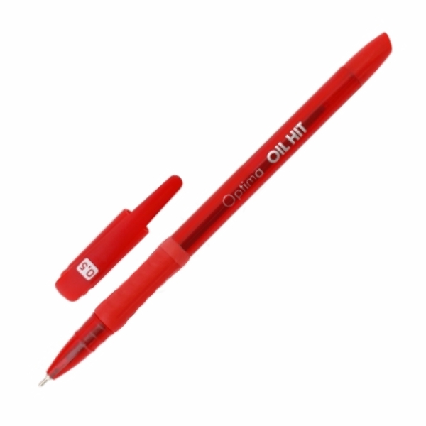 Ручка масляна Optima OIL HIT O15630-03 0,5 мм, пише червоним