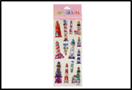 Наклейка плоская лазерная 10 * 28см Маяки SD-C004