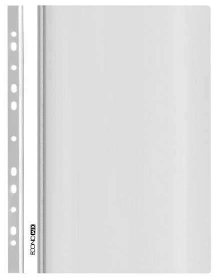 Папка-швидкозшивач А4 Economix E31510-14 з перфорацією, фактура "глянець", біла