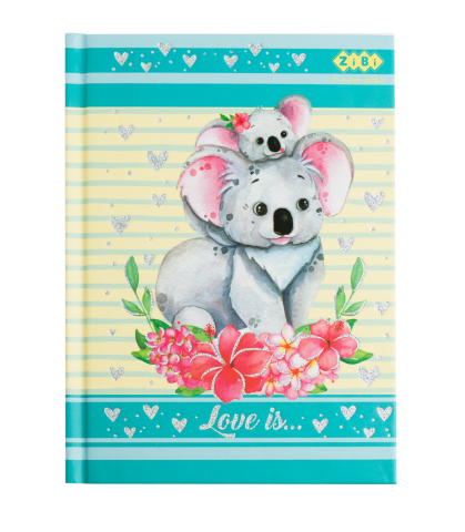 Блокнот А6 64арк клітинка ZIBI LOVE IS ZB.12719-06 тверда обкладинка бірюзовий