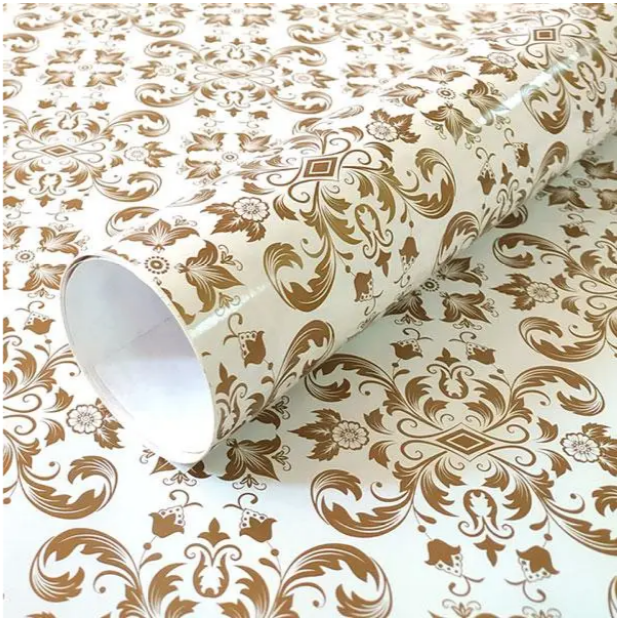 Папір пакувальний № 137 Візерунок, бронза  700х1000 мм Металізований