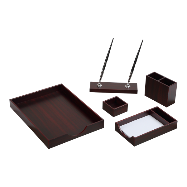 Набір настільний з натурального дерева NOWADAY, 5 предметів, червоне дерево